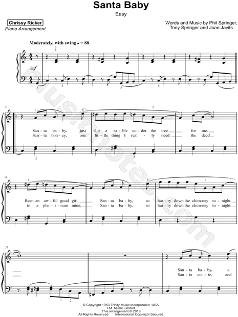 Santa Baby [easy]