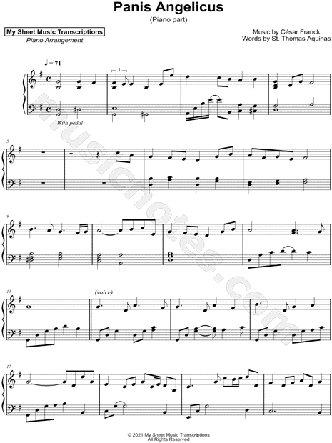 Panis Angelicus [piano part]