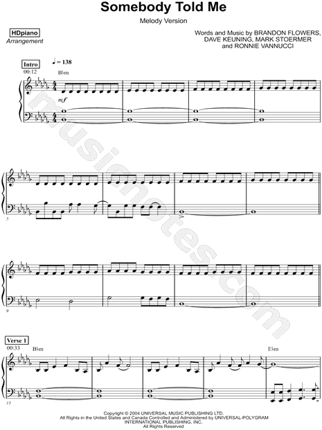 Somebody Told Me [melody version]
