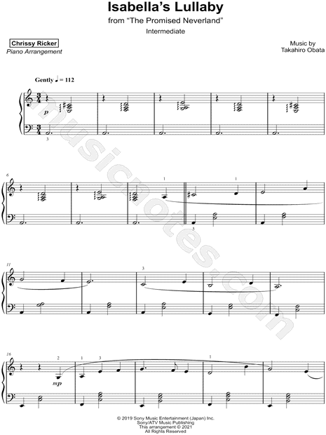 Isabella's Lullaby [intermediate]