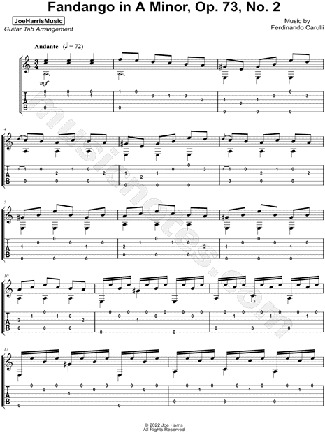 Fandango in A Minor, Op. 73, No. 2