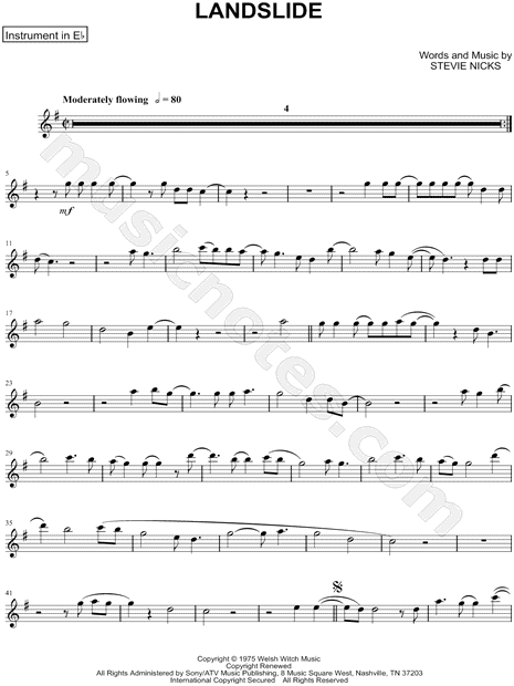 Landslide - Eb Instrument