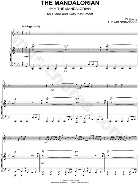 Star Wars: The Mandalorian (Main Theme) - Piano Accompaniment