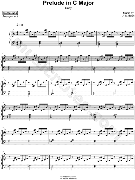 Prelude No. 1 in C Major [easy]