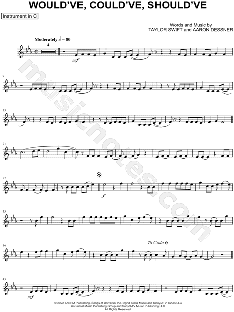 Would've, Could've, Should've - C Instrument