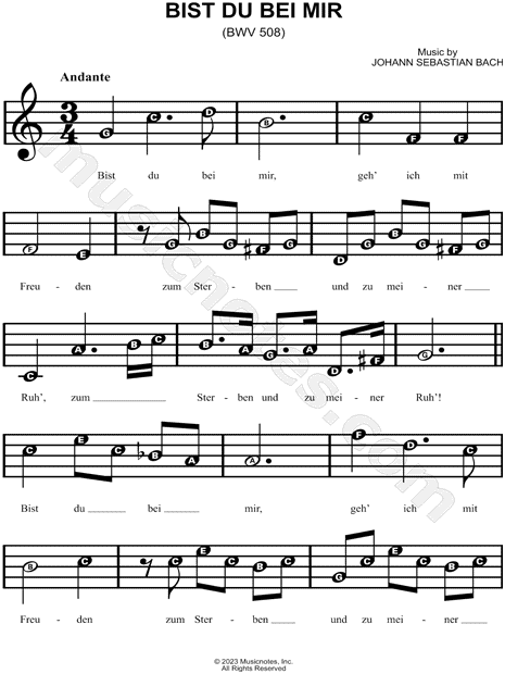 Bist du bei mir, BWV 508