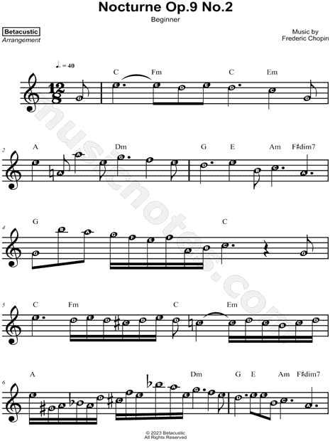 Nocturne Op. 9 No. 2 [beginner]