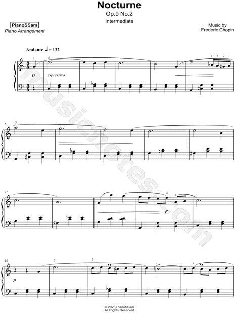 Nocturne Op. 9, No. 2 [intermediate]