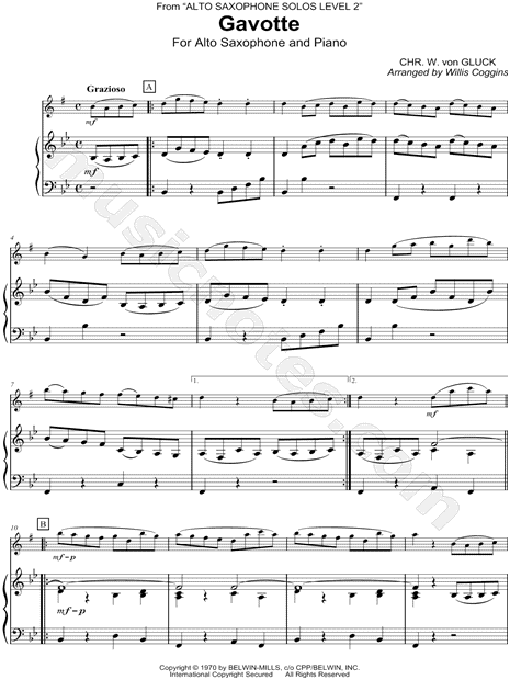 Gavotte - Alto Saxophone & Piano