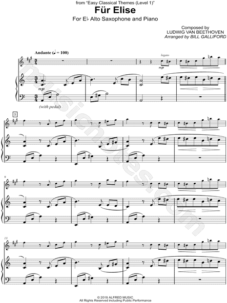 Für Elise - Alto Saxophone & Piano
