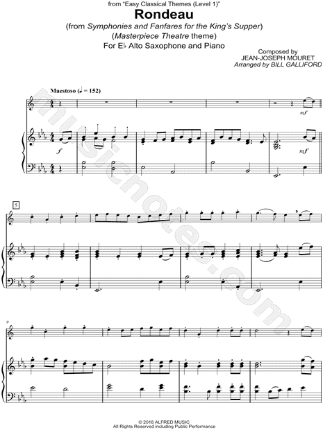 Rondeau - Alto Saxophone & Piano