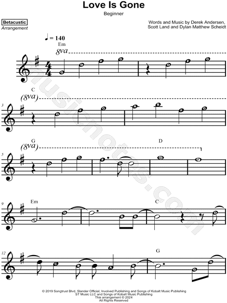 Love Is Gone [beginner]