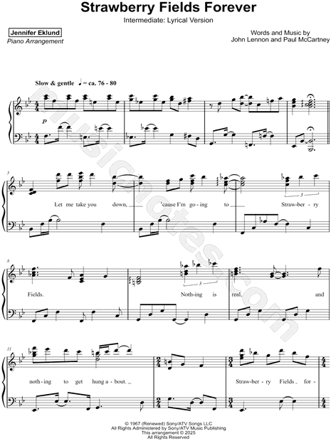 Strawberry Fields Forever [intermediate - lyrical]