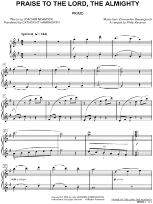 Praise to the Lord, the Almighty