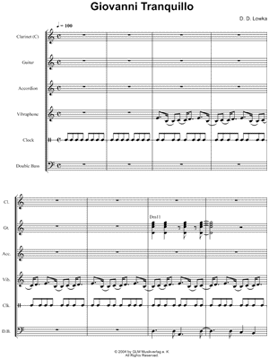 Giovanni Tranquillo - Score (Instrumental Sextet)