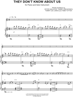 They Don't Know About Us - Piano Accompaniment
