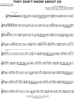 They Don't Know About Us - Bb Instrument