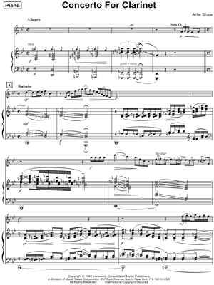 Concerto for Clarinet - Piano Accompaniment