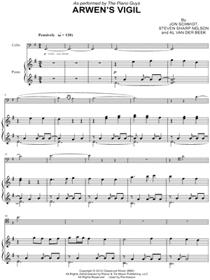 Arwen's Vigil - Piano Accompaniment