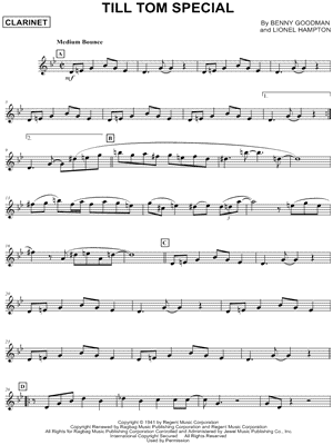 Till Tom Special - Clarinet