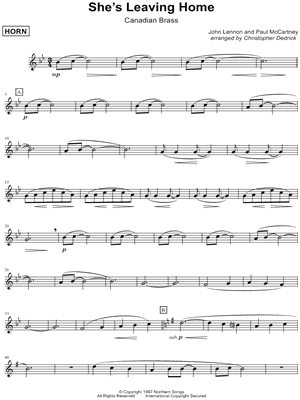 She's Leaving Home - French Horn