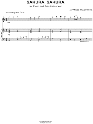 Sakura, Sakura - Piano Accompaniment