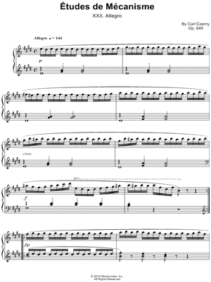 Etudes de Mecanisme: XXII. Allegro