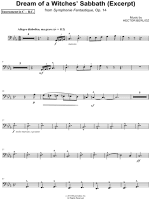 Dream of a Witches' Sabbath (Excerpt) - Bass Clef Instrument