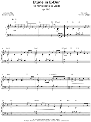 Etude in E Major, Op. 10, No. 3 "Tristesse"