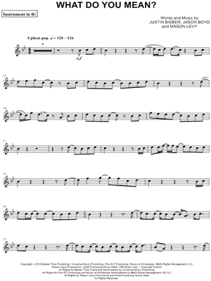 What Do You Mean? - Bb Instrument