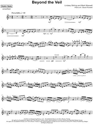 Beyond the Veil - Violin Part [Simplified]