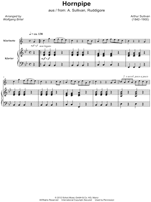 Hornpipe from Ruddigore - Clarinet & Piano