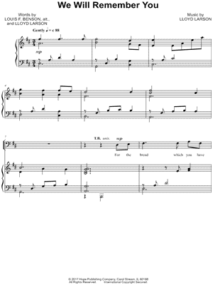 We Will Remember You