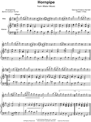 Hornpipe from Water Music - Flute & Piano