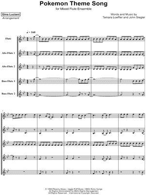 Pokemon Theme Song - Mixed Flute Ensemble