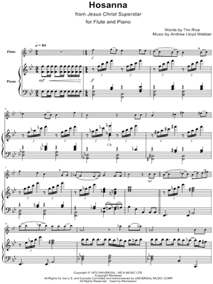 Hosanna - Flute & Piano