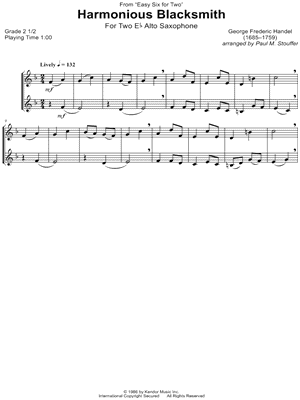 The Harmonious Blacksmith - Alto Saxophone Duet