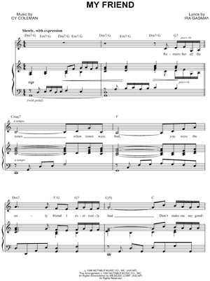 My Friend from The Life - Sheet Music