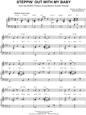 Steppin' Out with My Baby from Easter Parade - Sheet Music