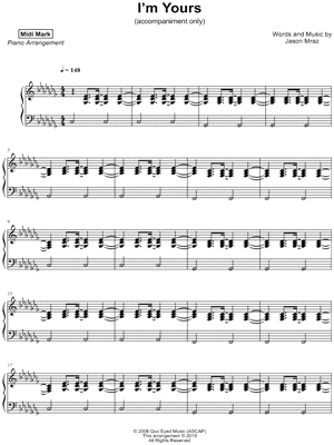 I'm Yours [accompaniment only]