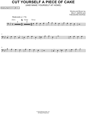 Cut Yourself a Piece of Cake - Bass Clef Instrument
