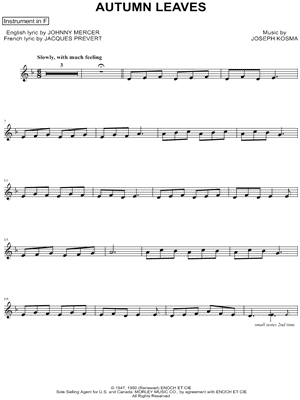 Autumn Leaves - F Instrument