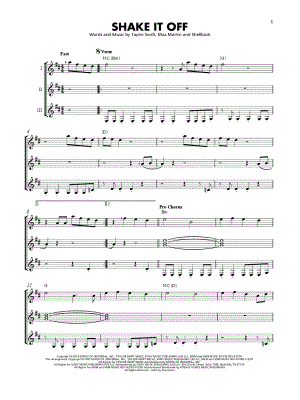 Shake It Off - Guitar Trio